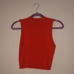 Orange sweater tank